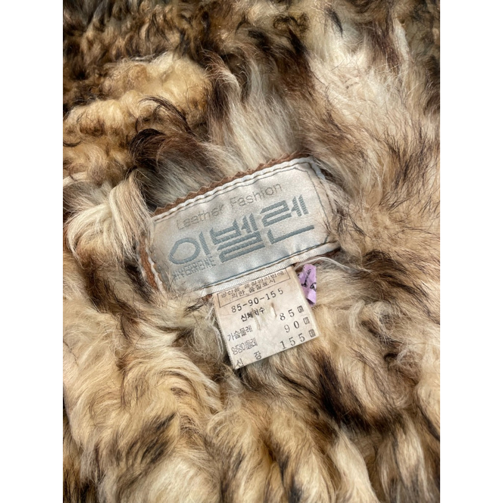 Vintage Penny Lane Sheep Skin Leather Shearling Jacket M Fur lined Boho Retro - Picture 8 of 11